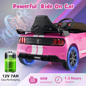 12V Licensed Ford Mustang Shelby GT500 Kids Ride-On Car with Remote Control Trend Times 5