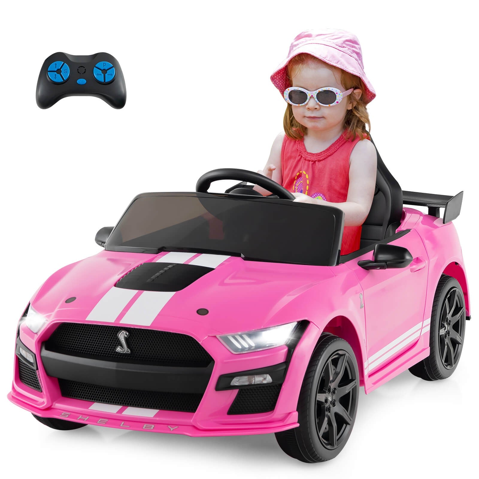 12V Licensed Ford Mustang Shelby GT500 Kids Ride-On Car with Remote Control Trend Times 9