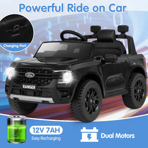 12V Licensed Ford Ranger Kids Ride-On Car with Remote Control and Storage Basket Trend Times 7