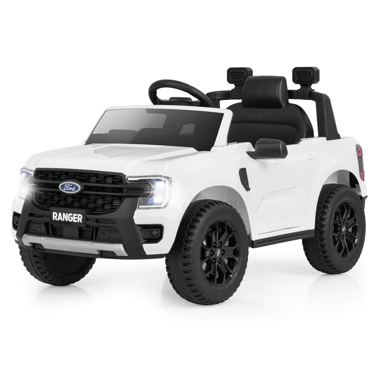 12V Licensed Ford Ranger Kids Ride-On Car with Remote Control and Storage Basket Trend Times 10