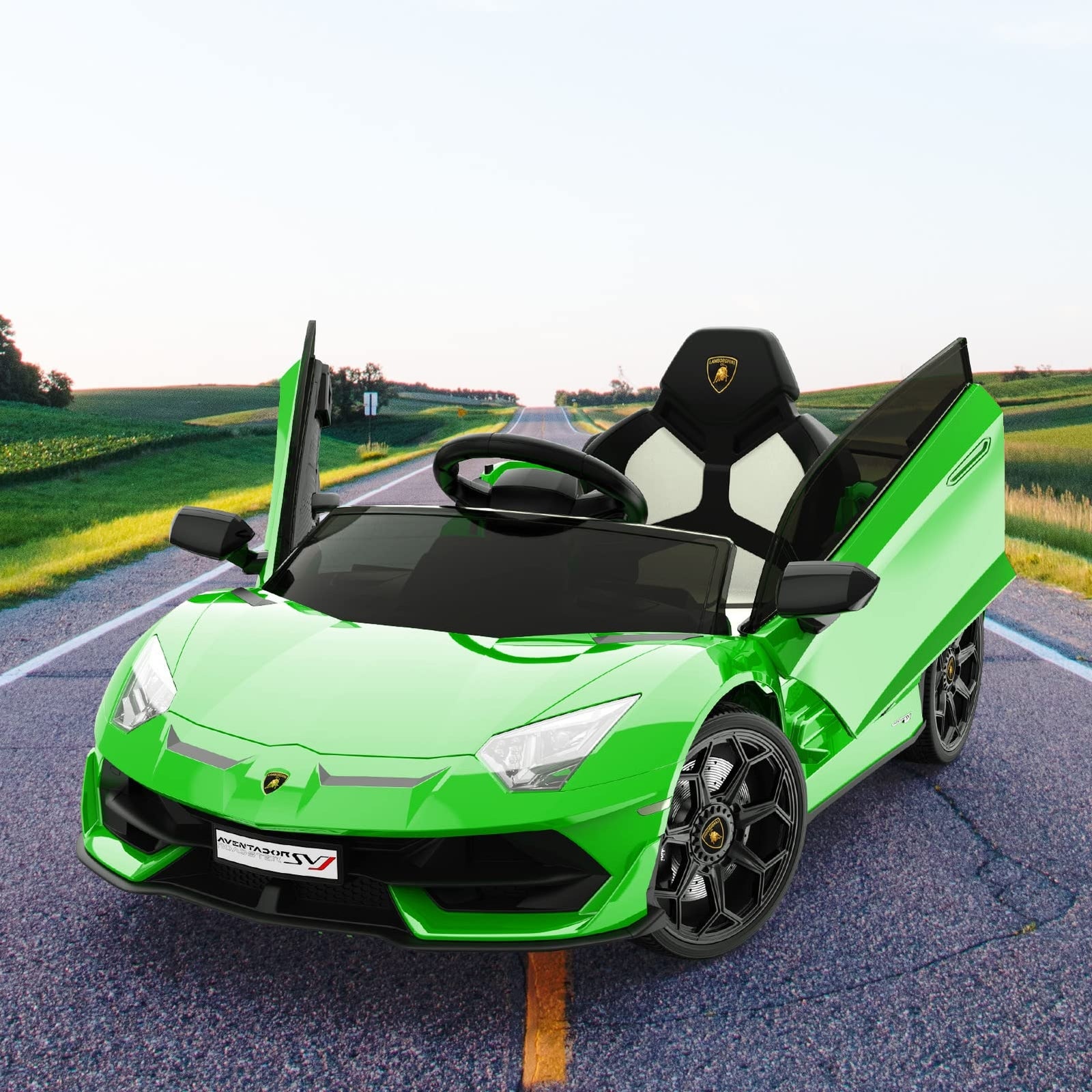 12V Licensed Lamborghini Kids Electric Ride-On Car with Remote Control Toy Trend Times 12