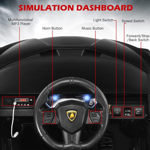 12V Licensed Lamborghini Sian Kids Ride-On Car with Parent Remote Control Trend Times 5