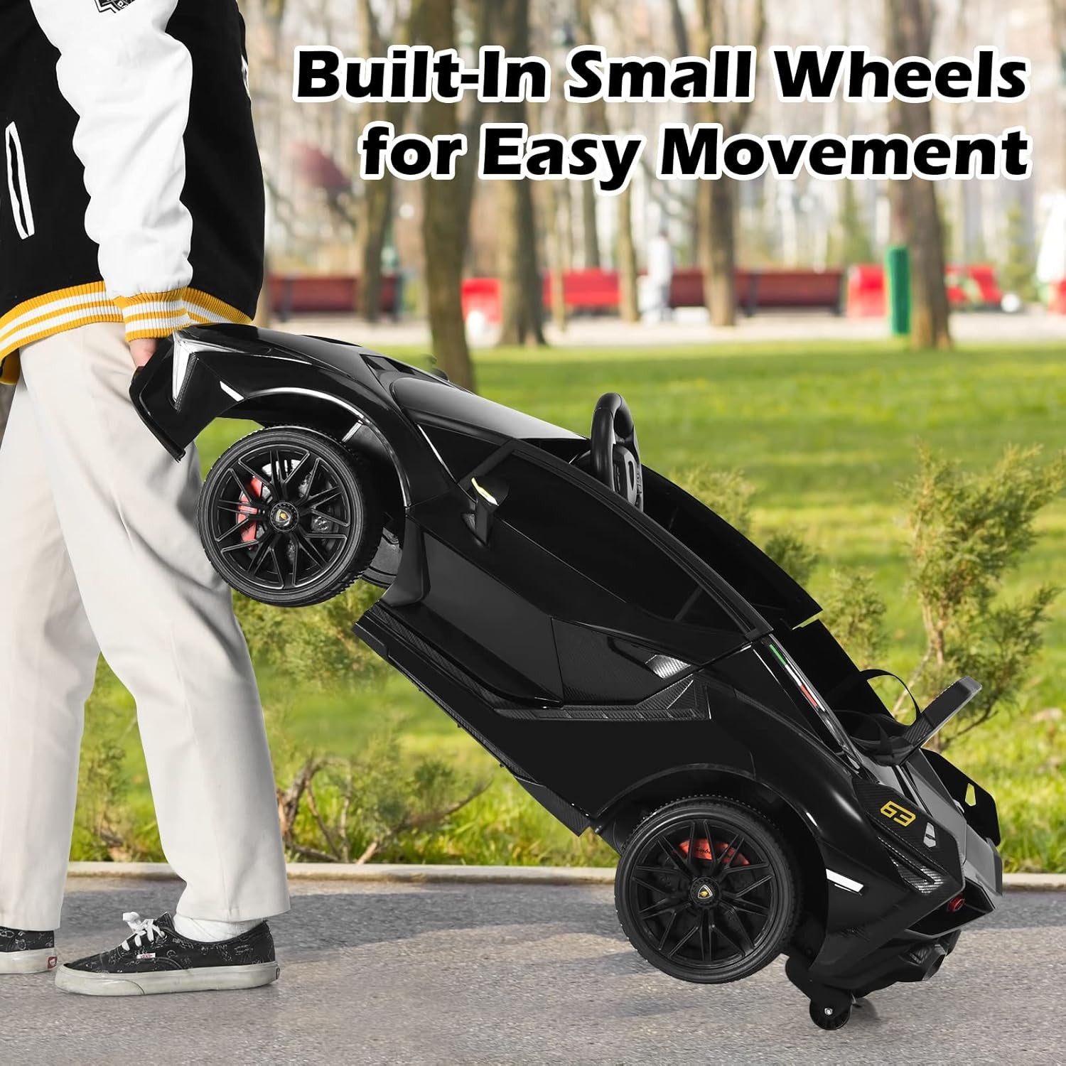 12V Licensed Lamborghini Sian Kids Ride-On Car with Parent Remote Control Trend Times 8