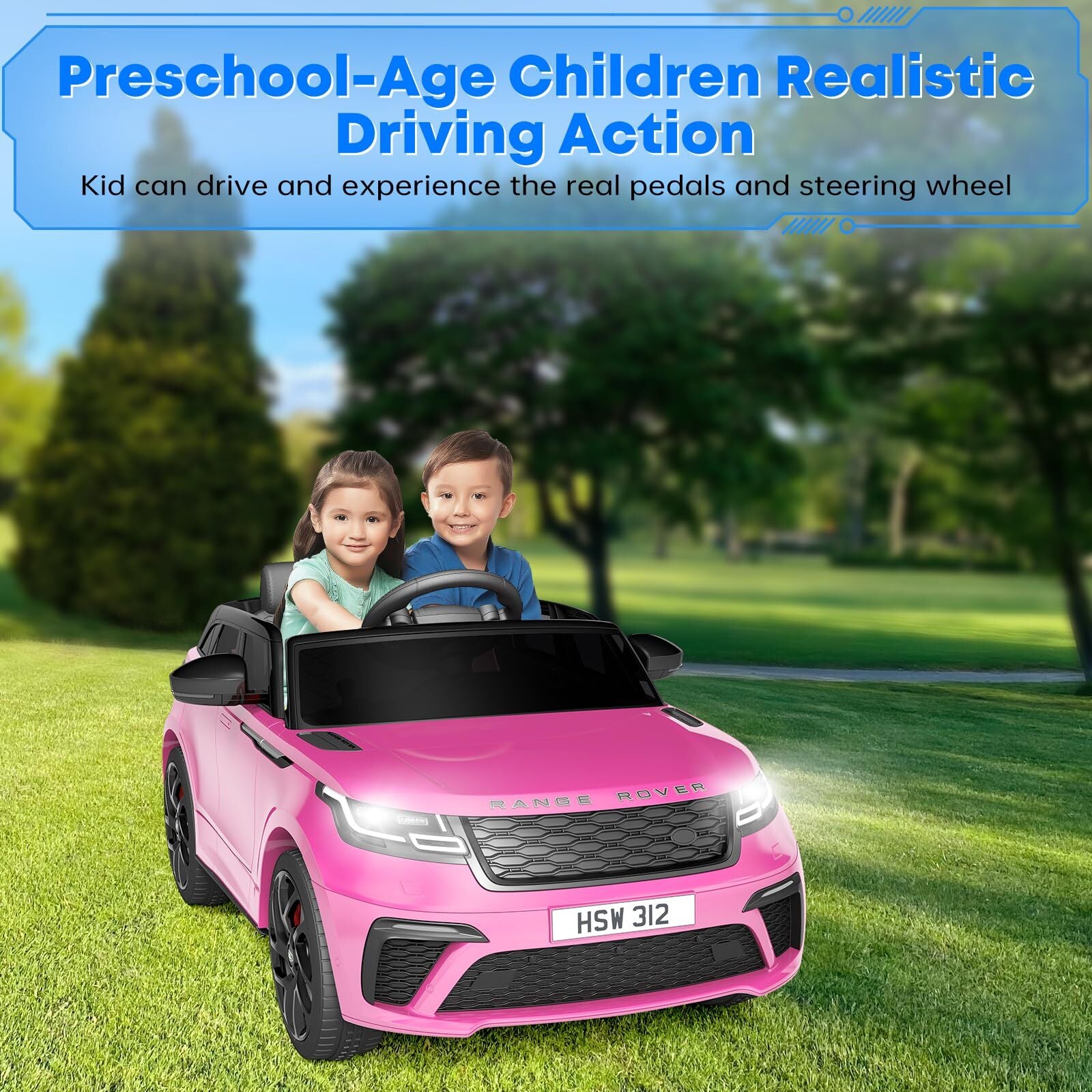 12V Licensed Land Rover Electric Ride-On Car for Kids with Parent Remote Control Trend Times 2