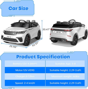 12V Licensed Land Rover Ride-On Electric Car for Kids with Parent Remote Control Trend Times 4
