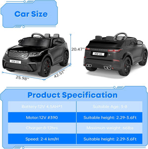 12V Licensed Land Rover Electric Ride-On Car for Kids with Parent Remote Control Trend Times 22