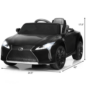 12V Licensed Lexus LC500 Kids Ride-On Car with MP3 and Remote Control Black Trend Times 1