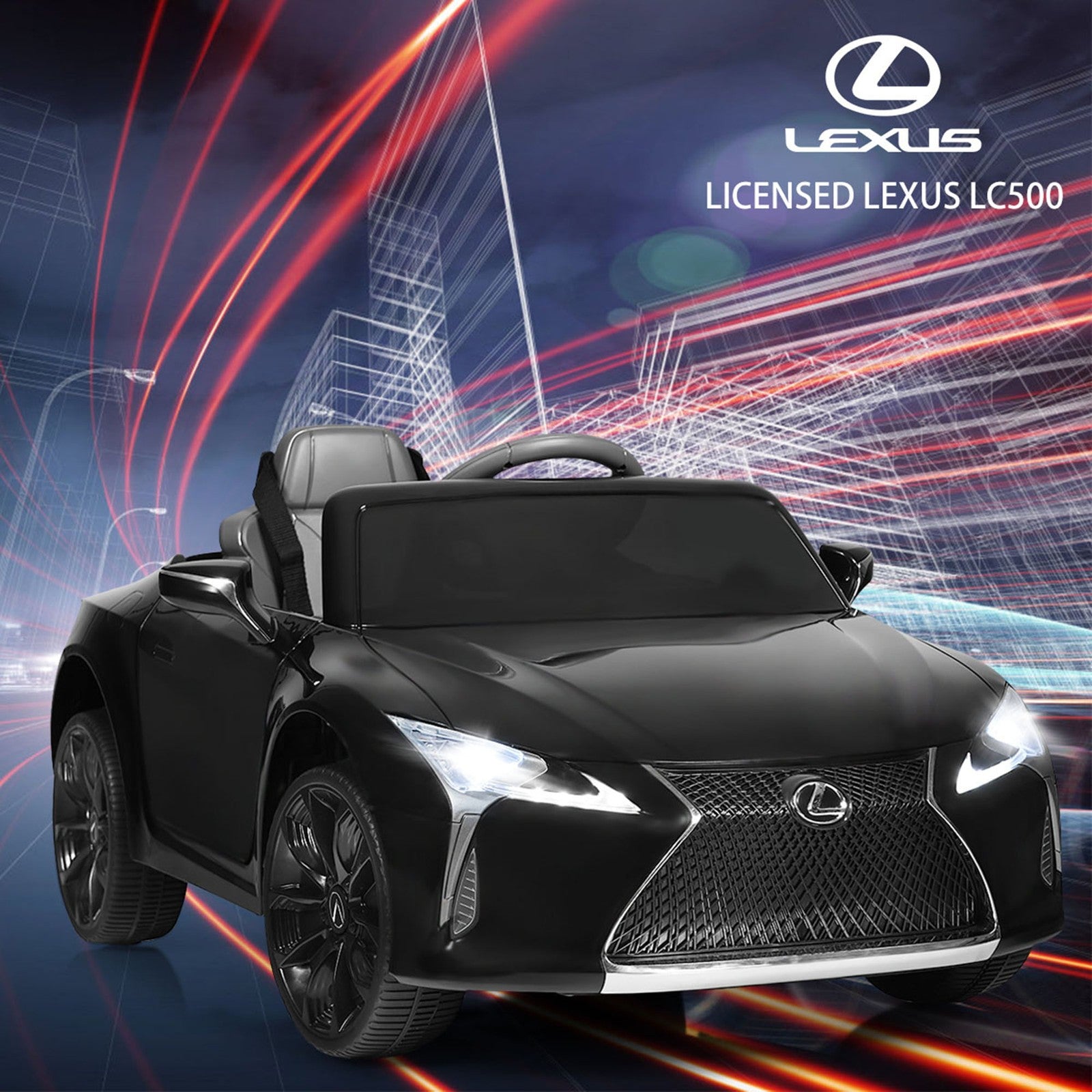 12V Licensed Lexus LC500 Kids Ride-On Car with MP3 and Remote Control Black Trend Times 2