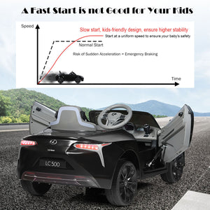 12V Licensed Lexus LC500 Kids Ride-On Car with MP3 and Remote Control Black Trend Times 7