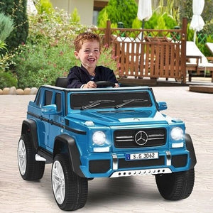Licensed Mercedes-Benz 12V Kids Electric Ride-On Car Navy Trend Times 2