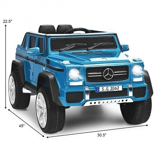 Licensed Mercedes-Benz 12V Kids Electric Ride-On Car Navy Trend Times 4