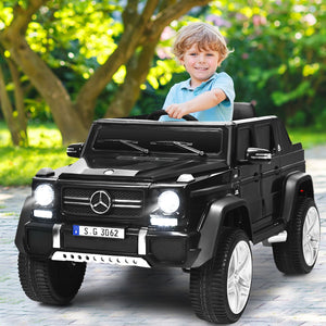 12V Licensed Kids Ride-On Mercedes-Benz RC Motorized Car with Trunk Black Trend Times 2