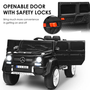12V Licensed Kids Ride-On Mercedes-Benz RC Motorized Car with Trunk Black Trend Times 8