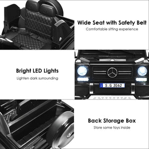 12V Licensed Kids Ride-On Mercedes-Benz RC Motorized Car with Trunk Black Trend Times 9