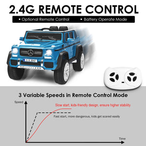 12V Licensed Mercedes-Benz Kids Ride-On RC Motorized Car with Trunk Navy Trend Times 5