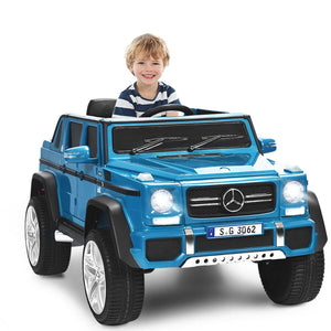 12V Licensed Kids Ride-On Mercedes-Benz RC Motorized Car with Trunk Navy Trend Times 0