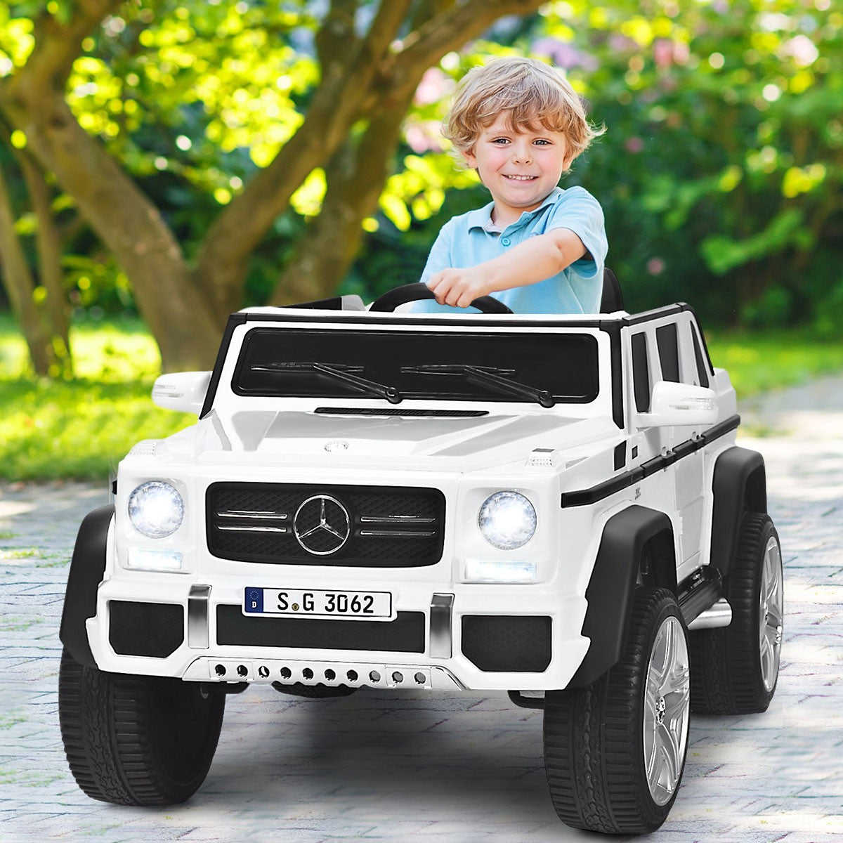 12V Licensed Kids Ride-On Mercedes-Benz RC Motorized Car with Trunk and Music Trend Times 2