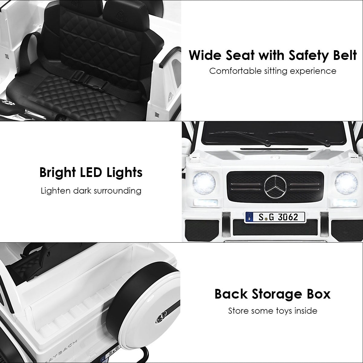 12V Licensed Kids Ride-On Mercedes-Benz RC Motorized Car with Trunk and Music Trend Times 9