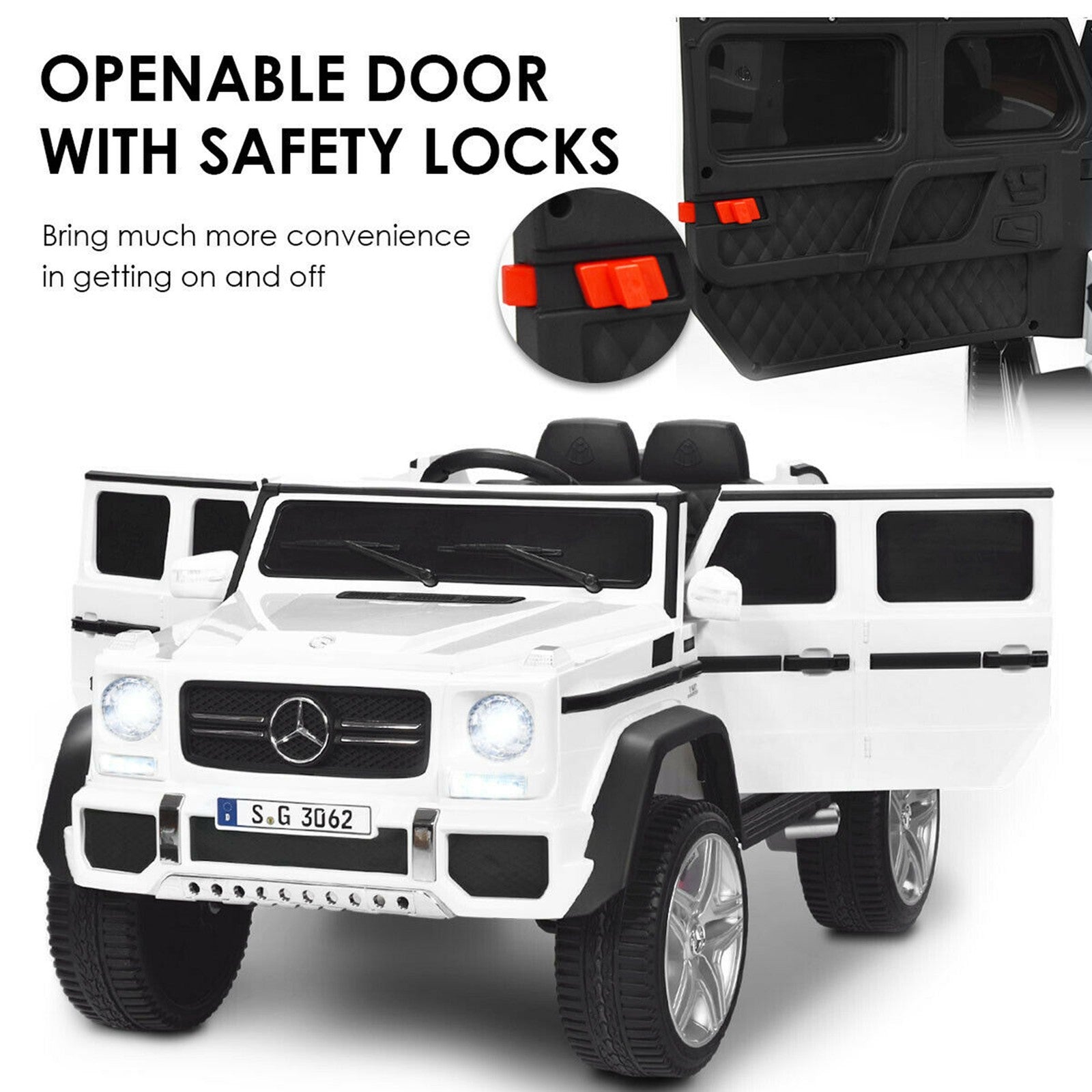 12V Licensed Kids Ride-On Mercedes-Benz RC Motorized Car with Trunk and Music Trend Times 7