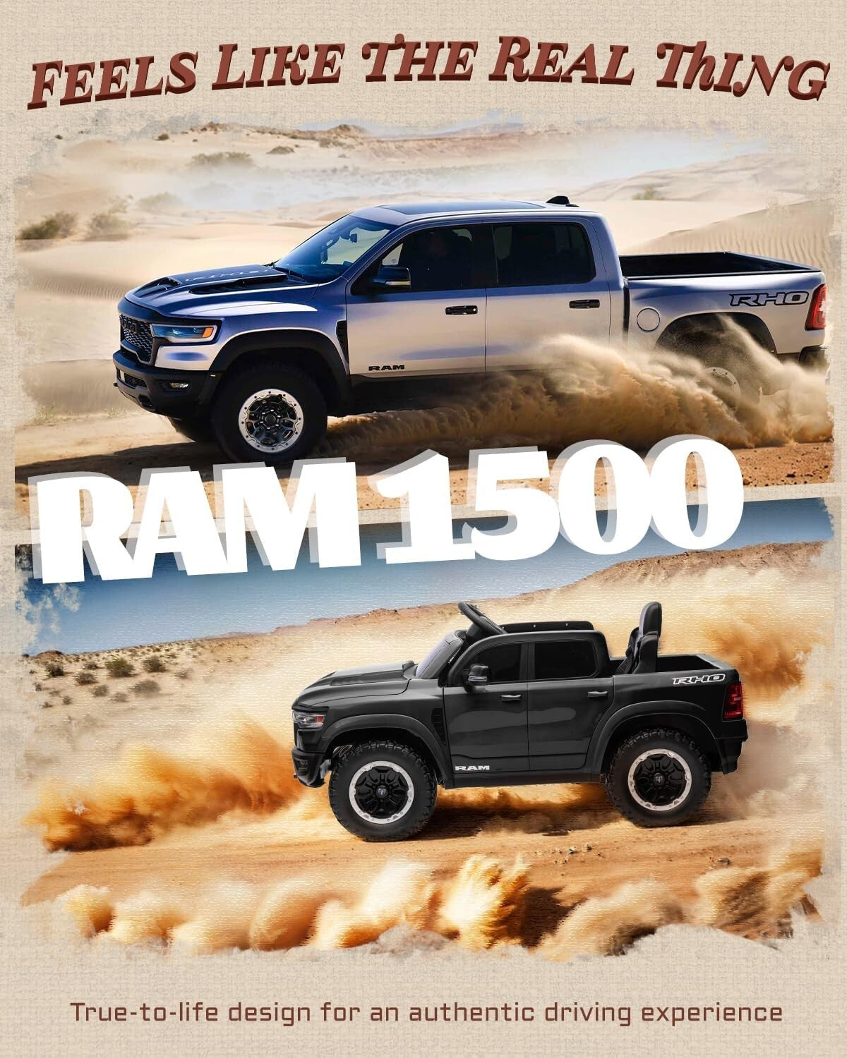 12V Licensed Ram 1500 Ride-On Pickup Truck Toy for Kids and Toddlers Trend Times 6