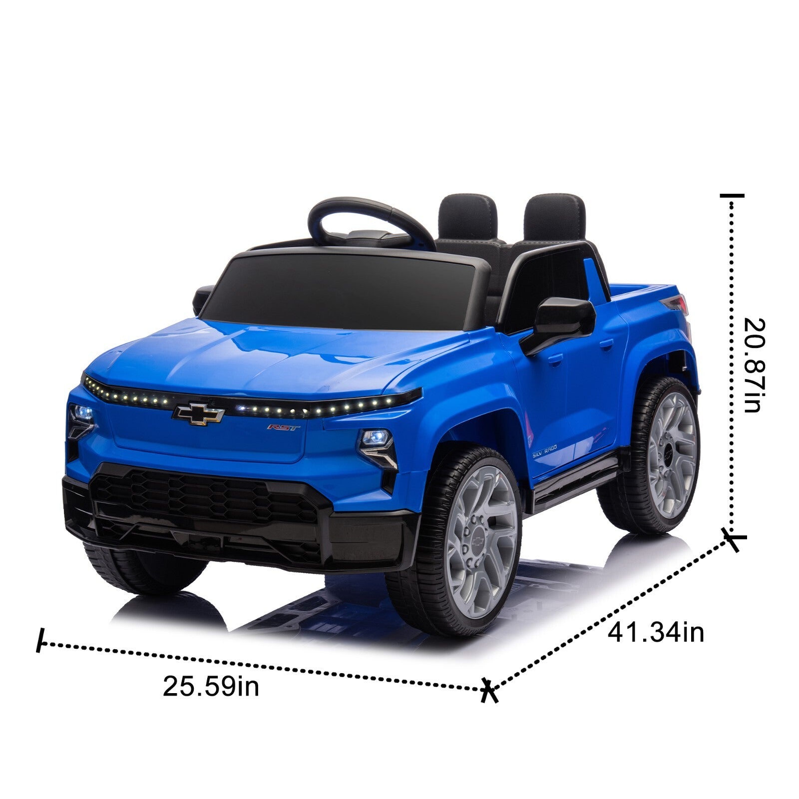 12V Licensed Silverado Electric Ride-On Truck Toy with Remote for Toddlers and Kids Trend Times 12