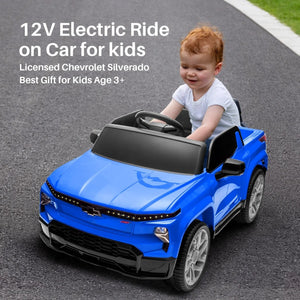 12V Licensed Silverado Electric Ride-On Truck Toy with Remote for Toddlers and Kids Trend Times 2