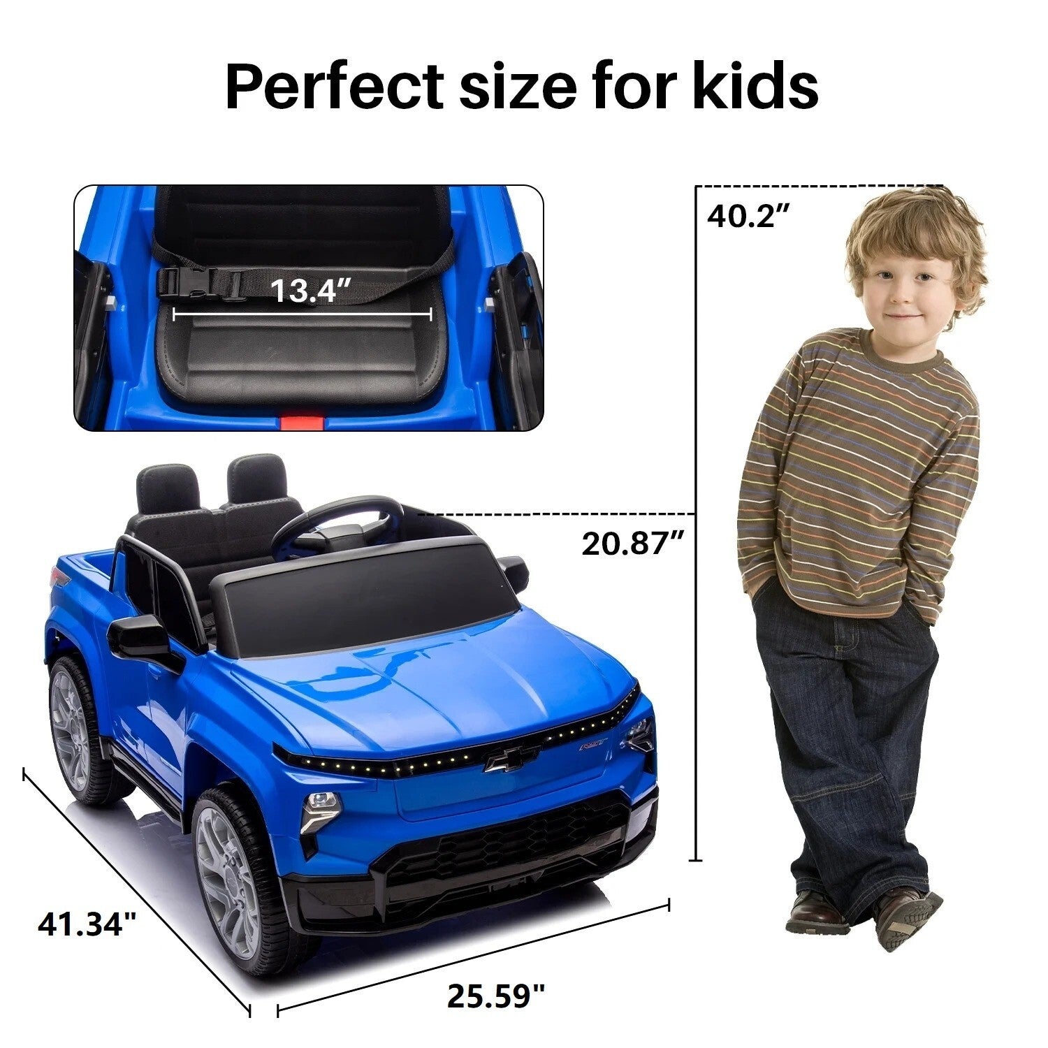 12V Licensed Silverado Electric Ride-On Truck Toy with Remote for Toddlers and Kids Trend Times 6