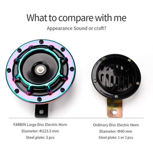 12V Loud Blue Twin Electric Car Horn Kit with High and Low Tone Trend Times 5