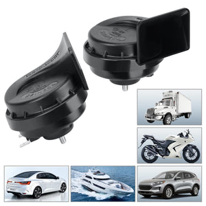 12V Loud Dual-Tone Electric Snail Horn Kit Universal Fit for Truck Car SUV Trend Times 4