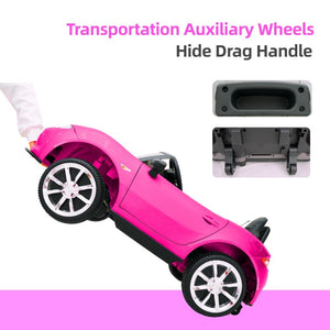 12V Kids Electric Ride-On Car with Remote Control and MP3 Player Pink Power Wheel Toy Trend Times 6