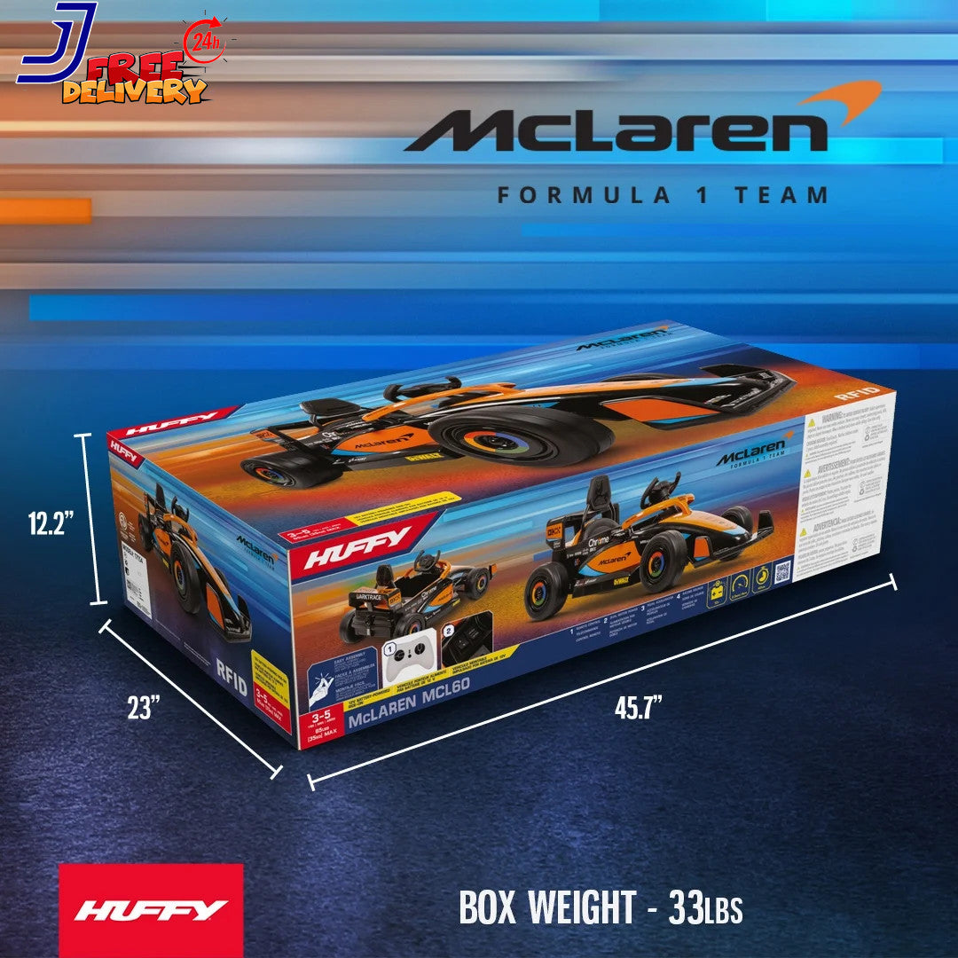 12V Kids Battery-Powered Ride-On McLaren F1 Race Car with Remote Control Toy Trend Times 6