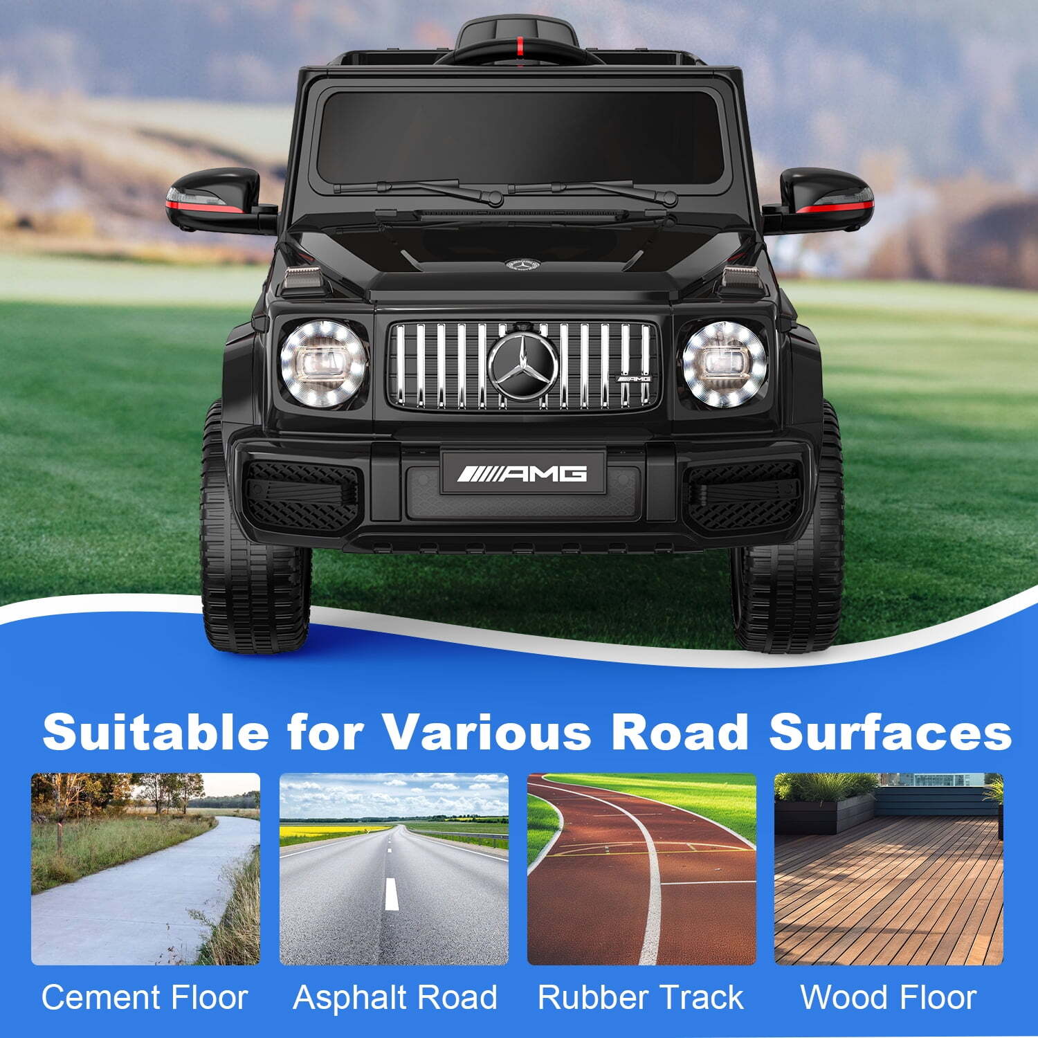 12V G63 Ride-On Wagon Toy with Remote Control, LED Lights, and Music Trend Times 5