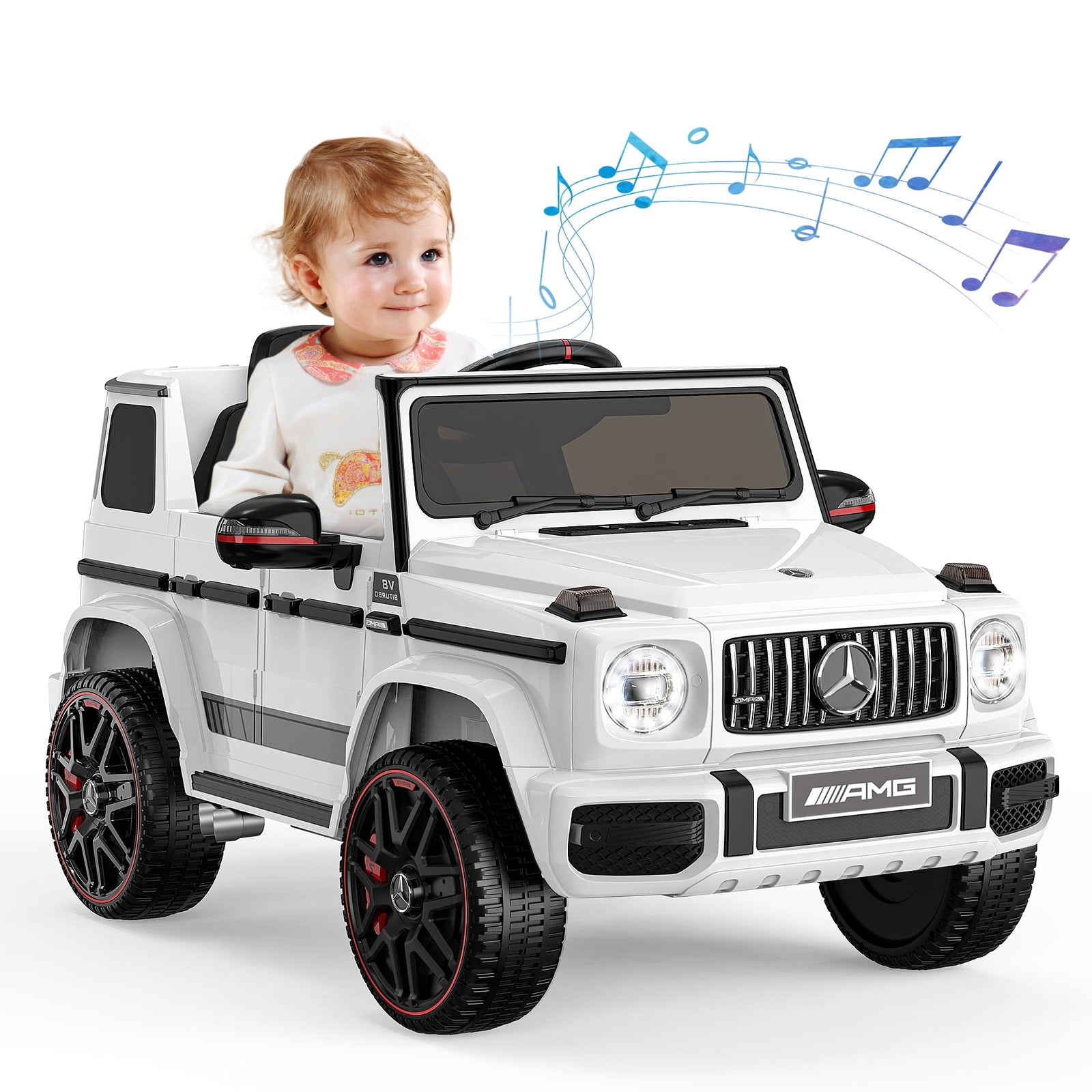 12V G63 Ride-On Wagon Toy with Remote Control, LED Lights, and Music Trend Times 9