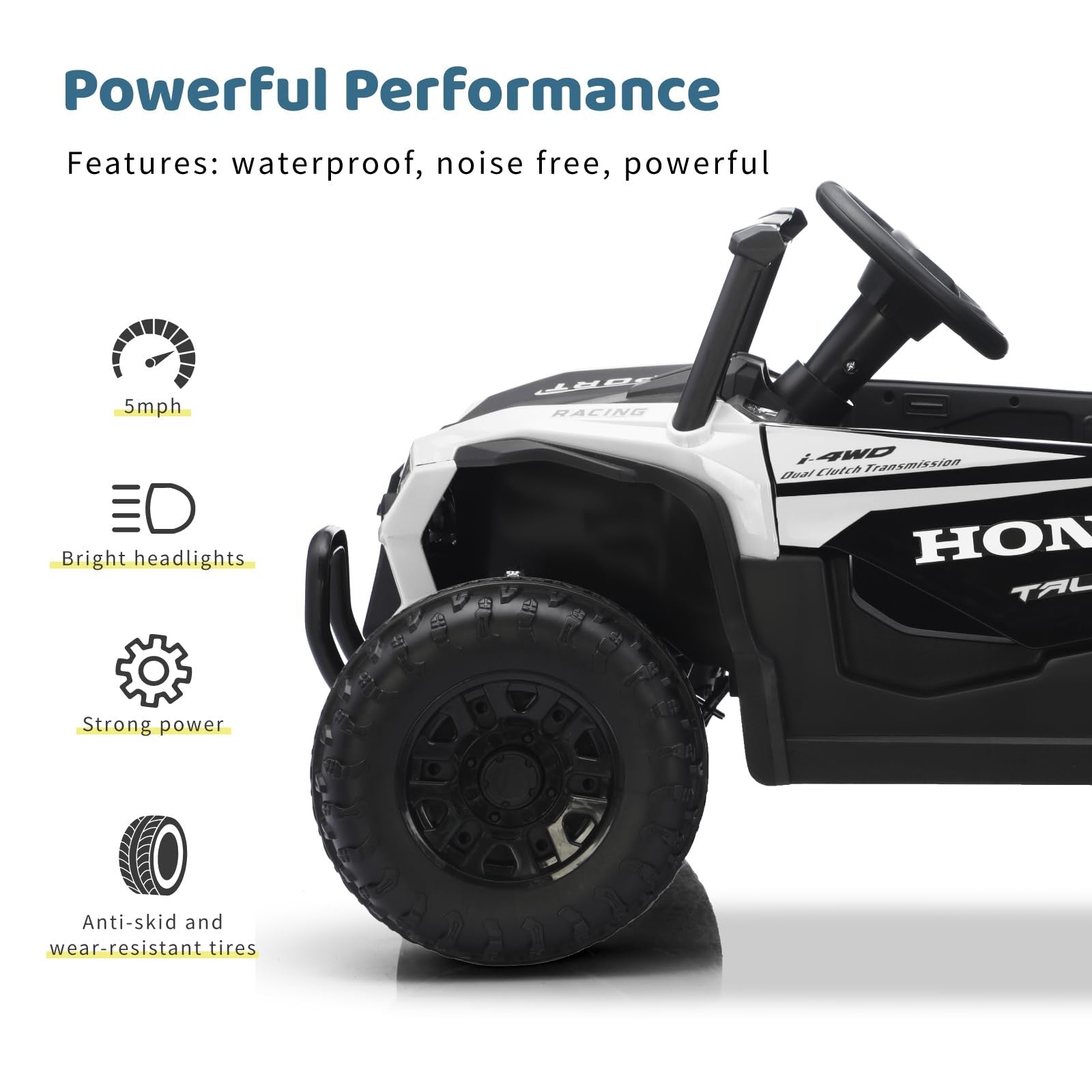 12V Remote Control Ride-On Car for Kids with Lights, Music, and Horn Trend Times 3