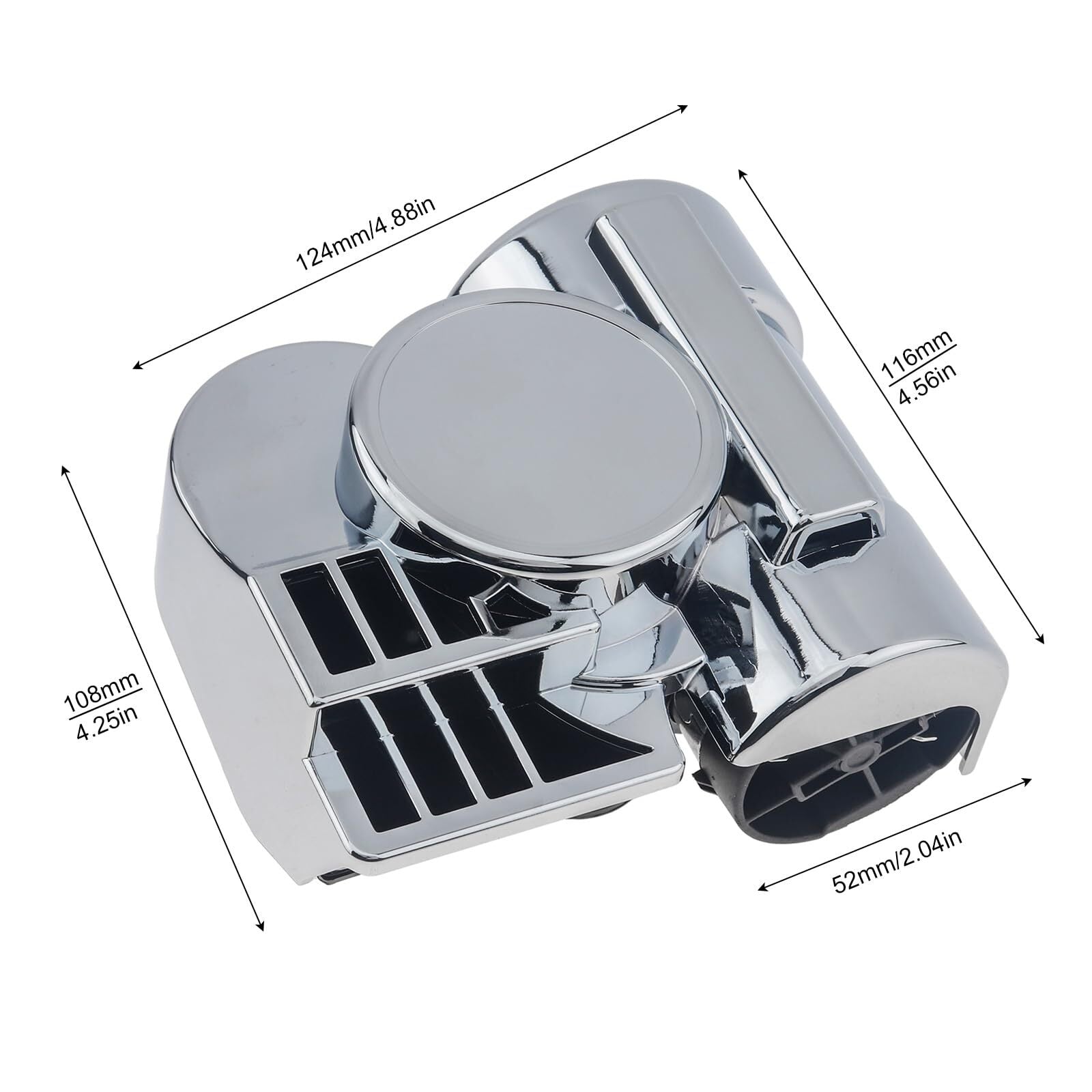 12V Electric Motorcycle Air Horn Set 150dB Super Loud Snail Horn Trend Times 1