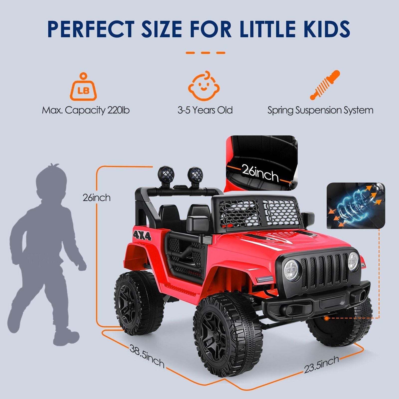 12V Kids Ride-On RC Truck Car with Remote Control, LED Lights, and MP3 Music Player Trend Times 6