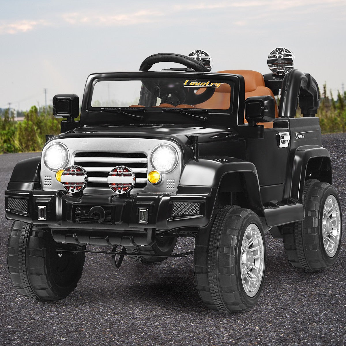12V Kids Ride-On RC Truck Car with Remote Control, LED Lights, and MP3 Music Trend Times 3