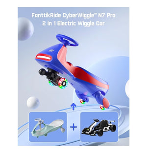 12V N7 Pro Electric Wiggle Car with Pedal and Rechargeable Battery 2-in-1 Swing Ride-On Trend Times 3