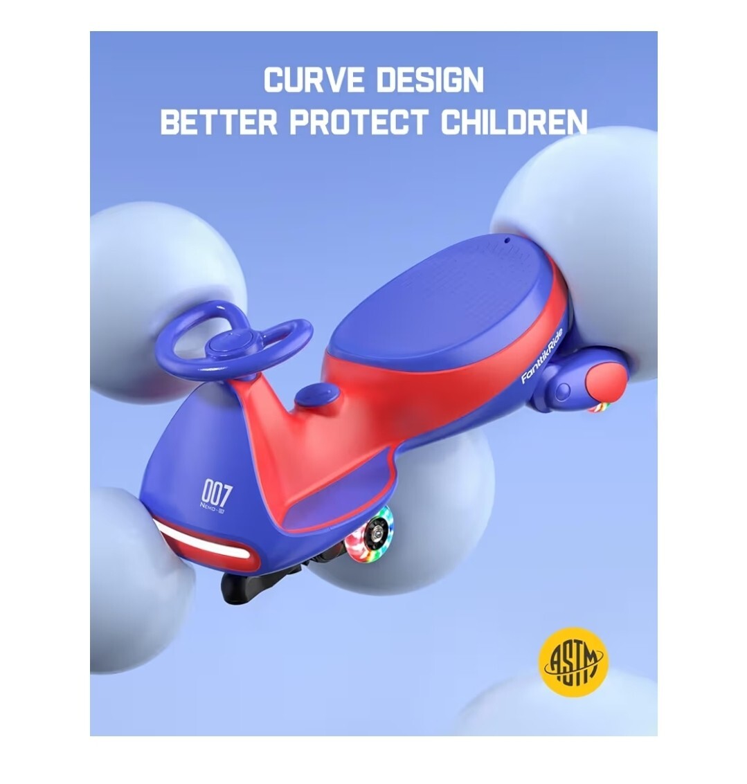 12V N7 Pro Electric Wiggle Car with Pedal and Rechargeable Battery 2-in-1 Swing Ride-On Trend Times 8