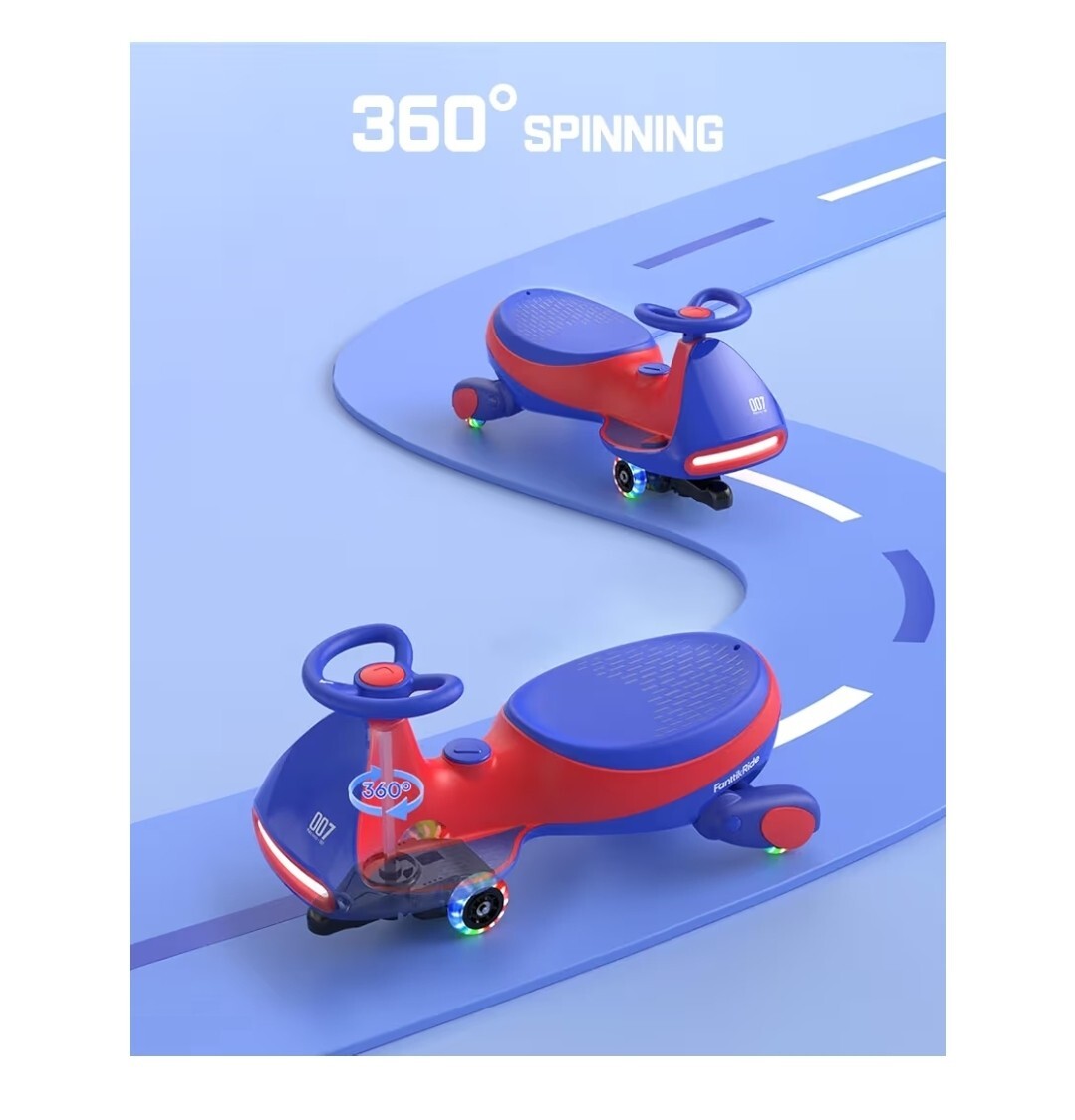 12V N7 Pro Electric Wiggle Car with Pedal and Rechargeable Battery 2-in-1 Swing Ride-On Trend Times 9