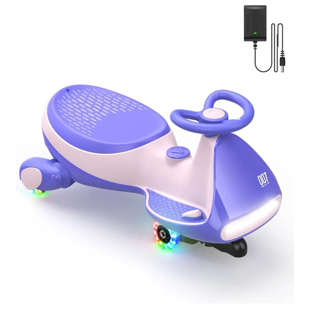 12V N7 Pro Electric Wiggle Car with Pedal, Rechargeable Battery, 2-in-1 Swing Ride-On Toy Trend Times 0
