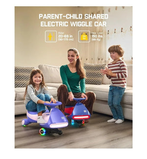 12V N7 Pro Electric Wiggle Car with Pedal, Rechargeable Battery, 2-in-1 Swing Ride-On Toy Trend Times 7