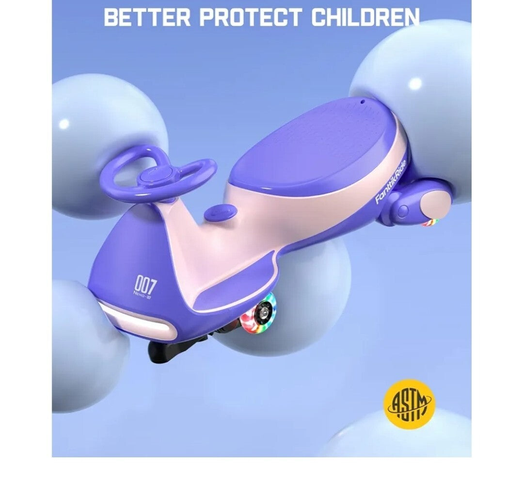 12V N7 Pro Electric Wiggle Car with Pedal, Rechargeable Battery, 2-in-1 Swing Ride-On Toy Trend Times 9