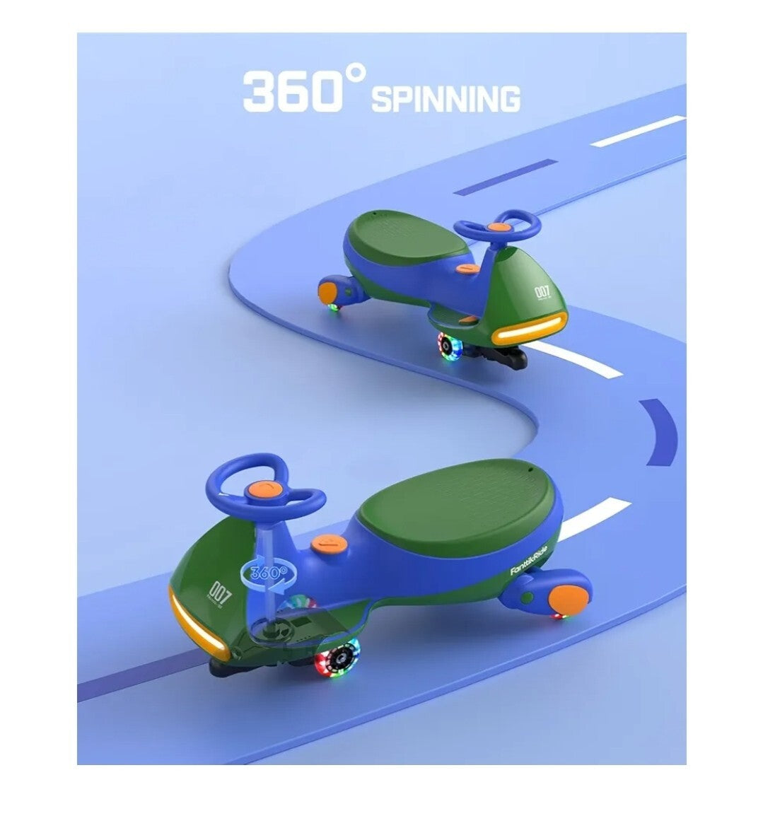 12V N7 Pro Electric Wiggle Car with Pedal and Rechargeable Battery Trend Times 1