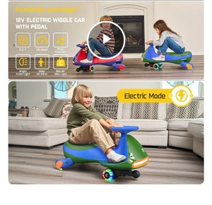 12V N7 Pro Electric Wiggle Car with Pedal and Rechargeable Battery Trend Times 10