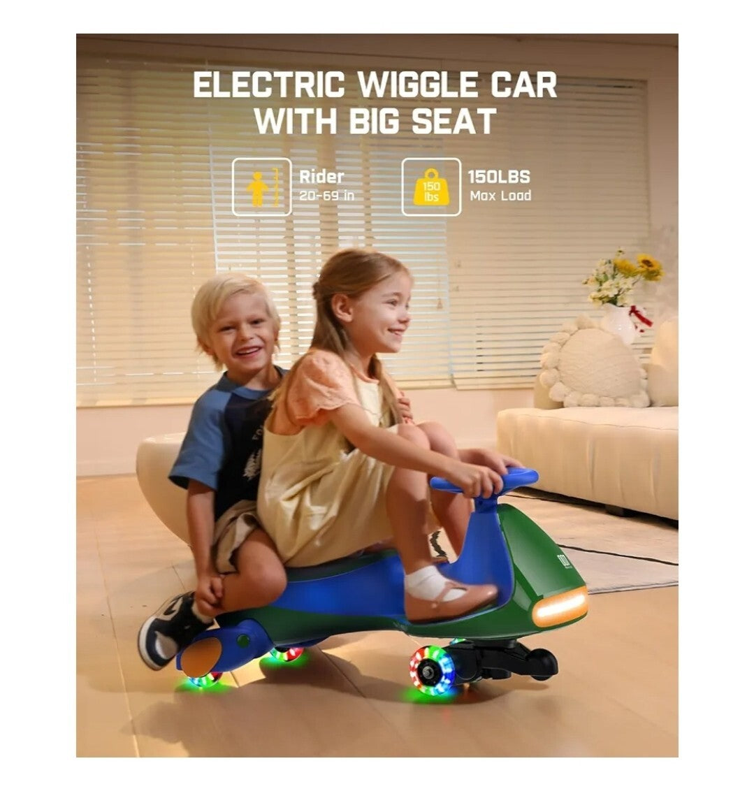 12V N7 Pro Electric Wiggle Car with Pedal and Rechargeable Battery Trend Times 7