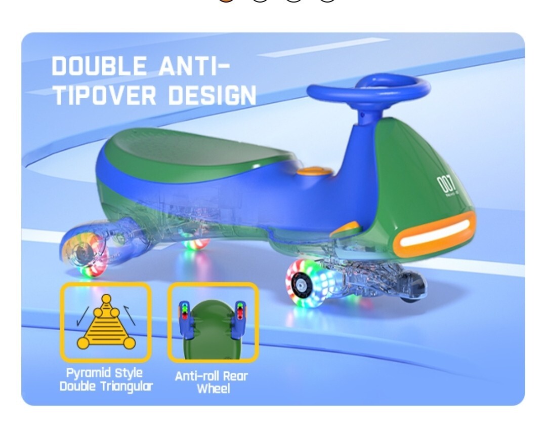 12V N7 Pro Electric Wiggle Car with Pedal and Rechargeable Battery Trend Times 9