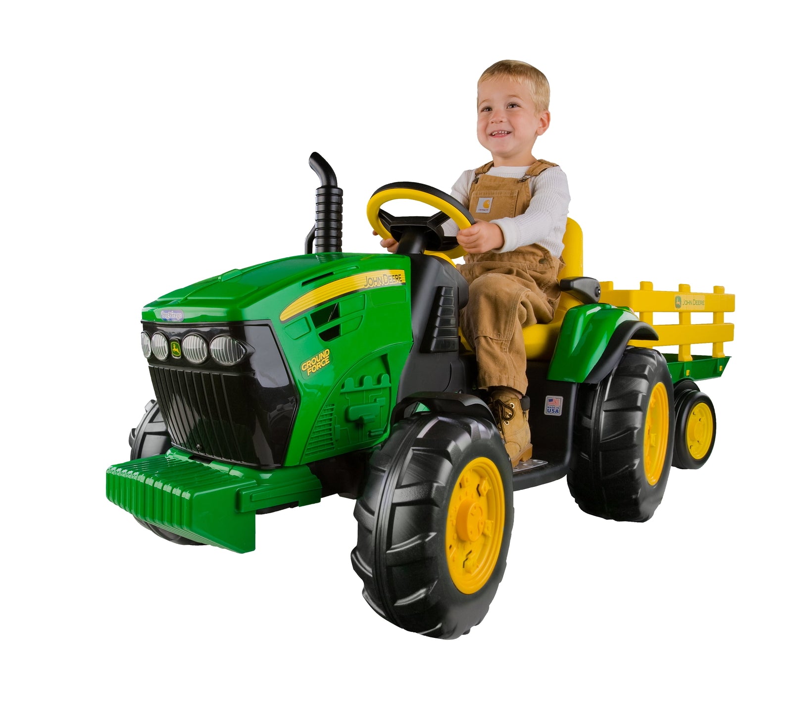 12V Ride-On John Deere Ground Force Tractor for Kids Ages 3-7 Trend Times 11