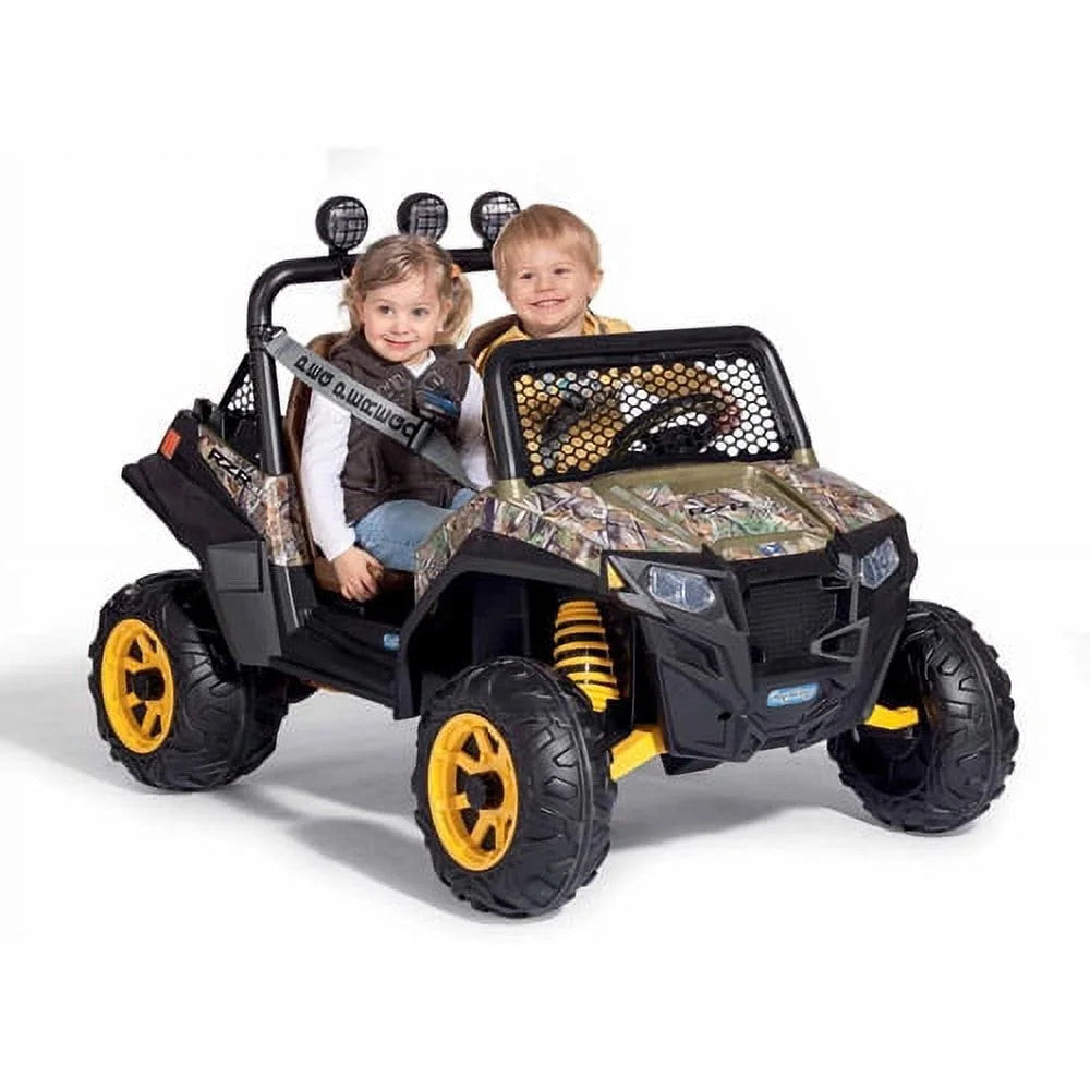 12V Battery-Powered Ride-On Polaris RZR 900 ATV for Ages 3+ in Camo Design Trend Times 0