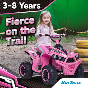 12V Pink Toddler Electric 4-Wheeler ATV with Forward and Reverse Functions Trend Times 4